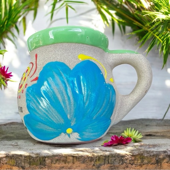 Guadalajara Mexico Clay Handmade & Painted Coffee Cup Mug Collectible Souvenir - Picture 1 of 14